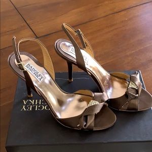 Dark Bronze Badgley Mischka sandals